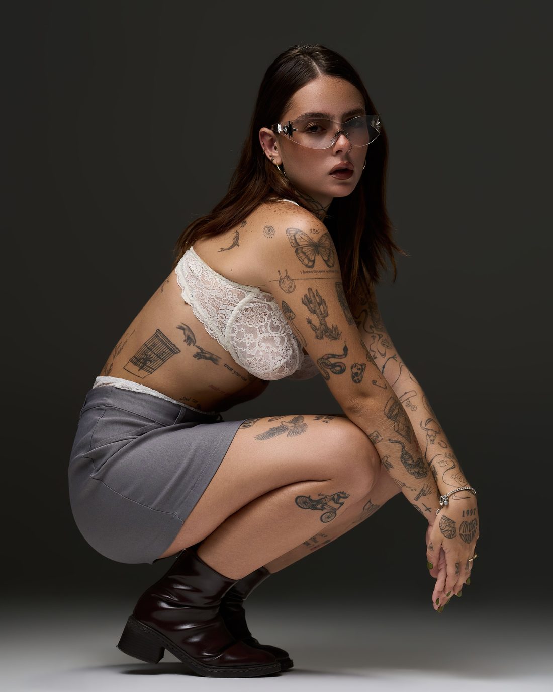 editorial — full body tattoo